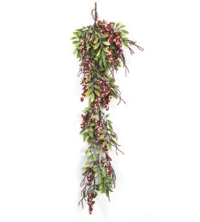 Mauve Hanging Berries Garnish 46 Inches